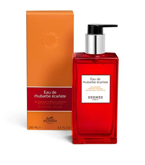 hermes rhubarb shower gel|rhubarbe ecarlate shower gel.